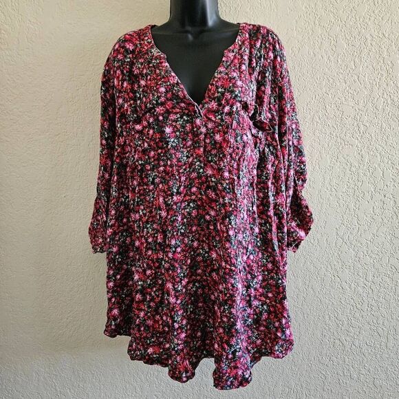 Torrid Harper Pullover 3/4 Sleeve Tunic Blouse - Picture 1 of 10